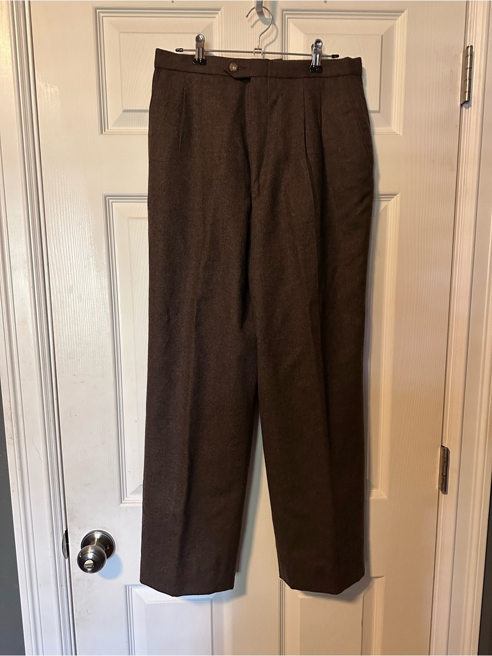 Vintage 100% Wool  Brown Ladies Trousers